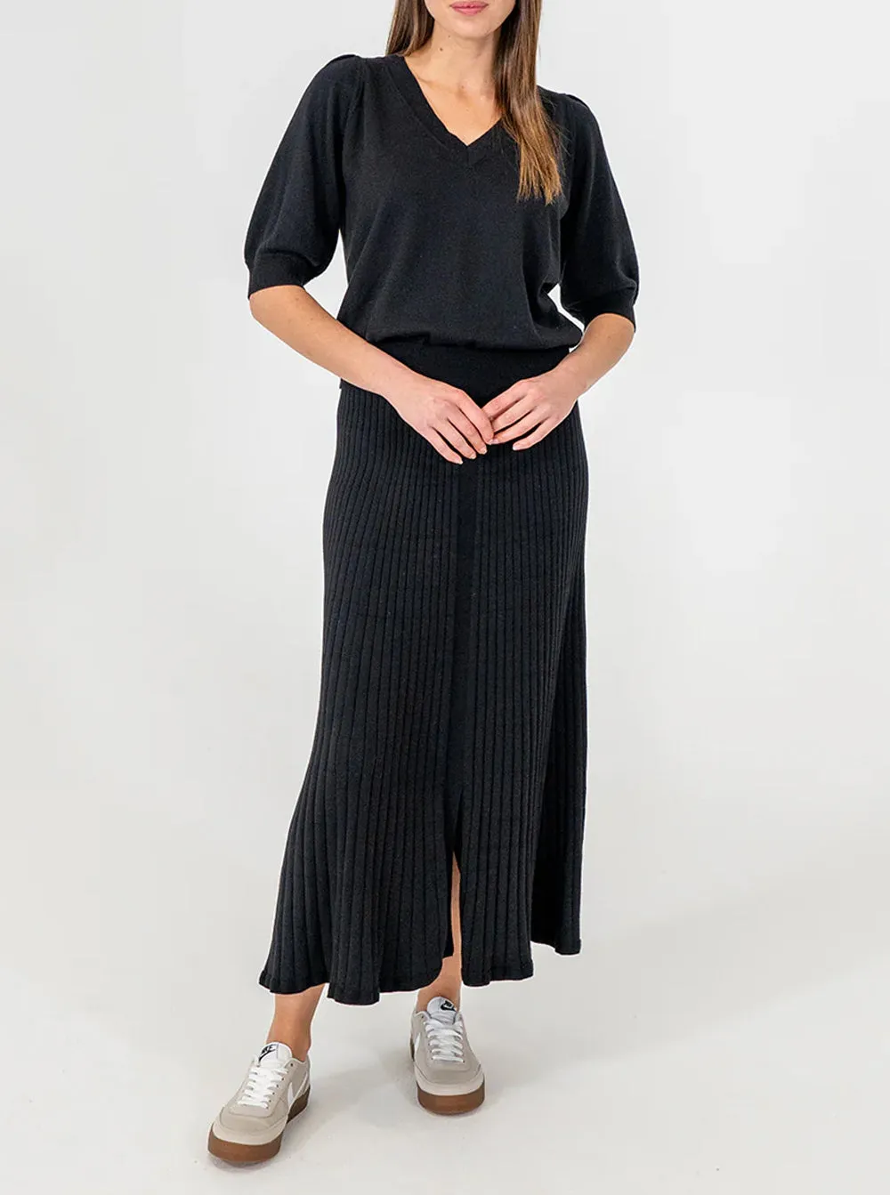 Evita Short Sleeve Knit - Black