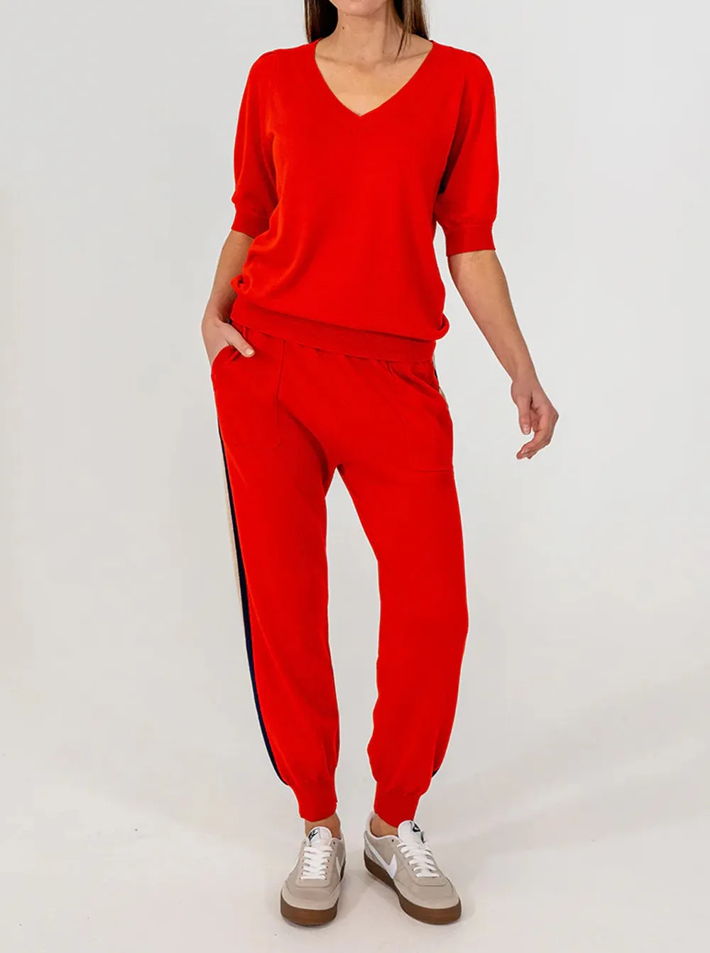 Evita Short Sleeve Knit - Poppy