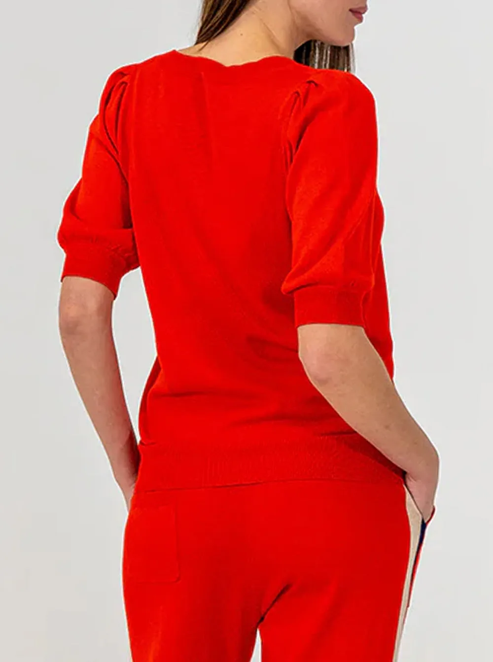 Evita Short Sleeve Knit - Poppy