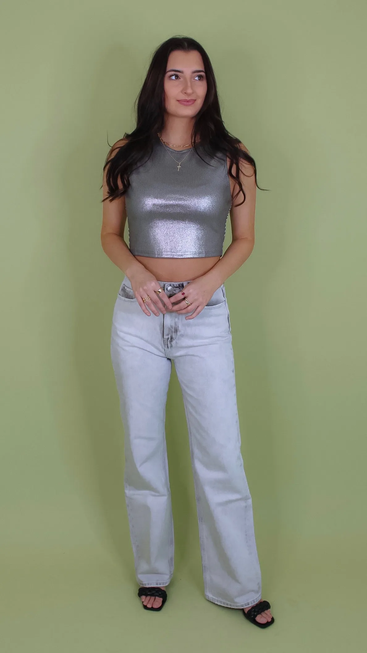 Faded Memory Grey 90's Flare Denim
