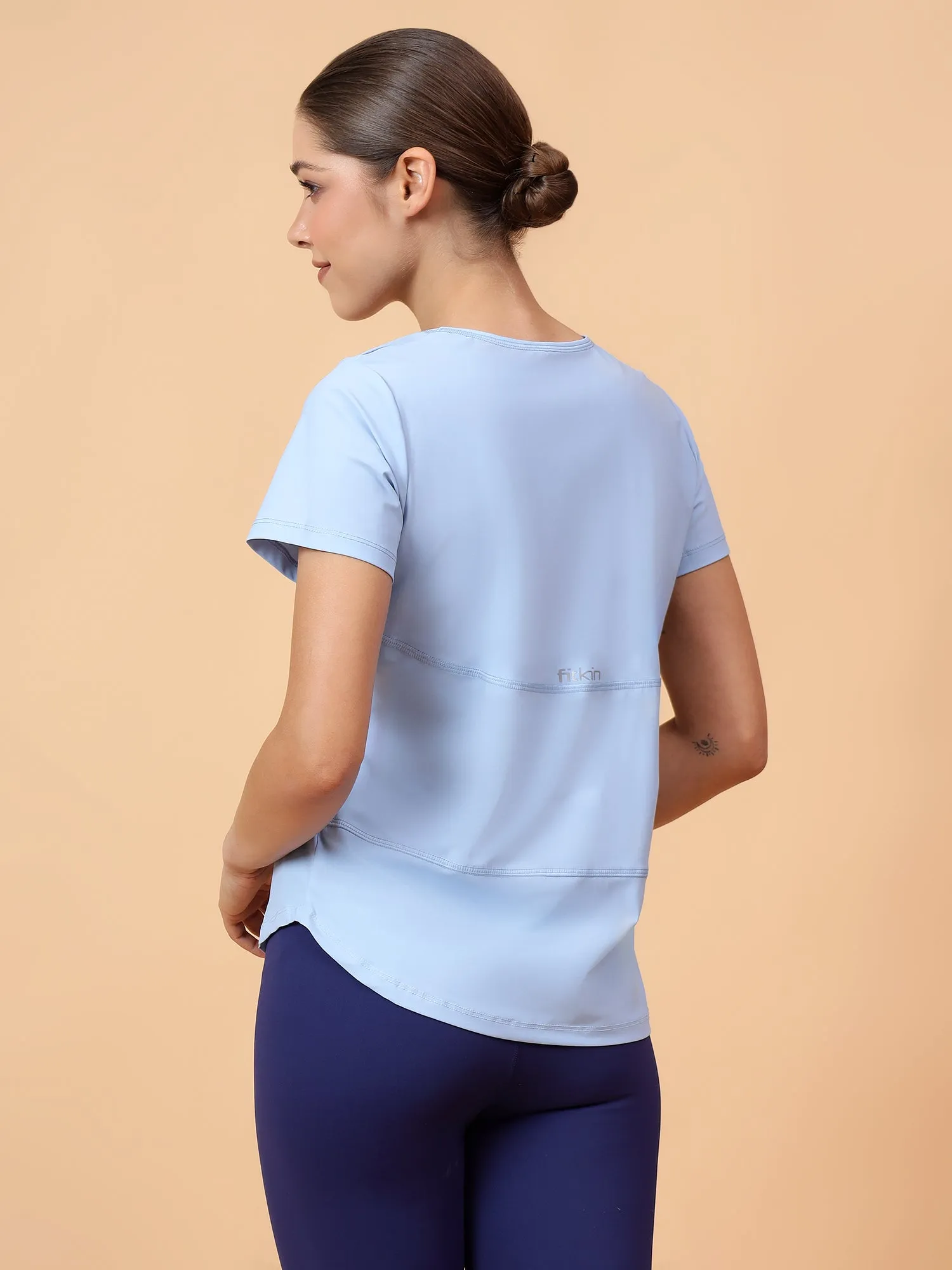fitkin women v neck quick dry training sport t-shirt