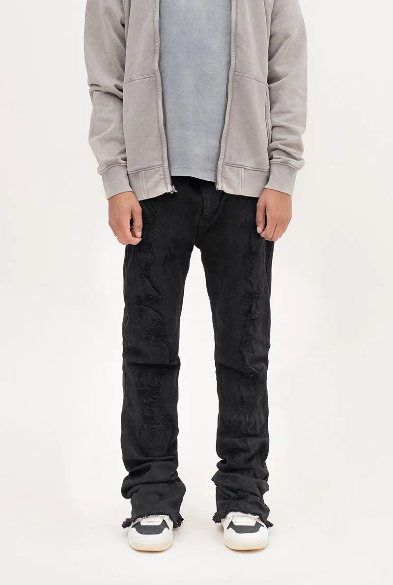 Flare Distressed Black