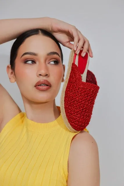 Flat Sole Slip-On Clogs-Red