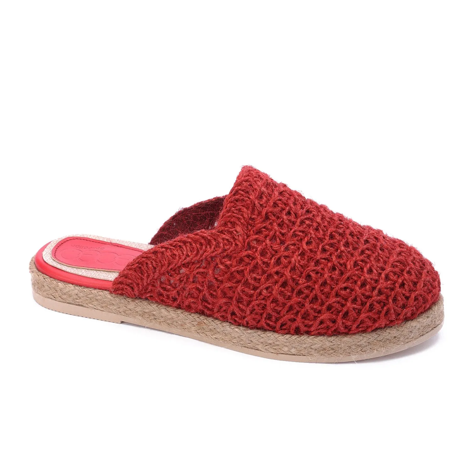 Flat Sole Slip-On Clogs-Red