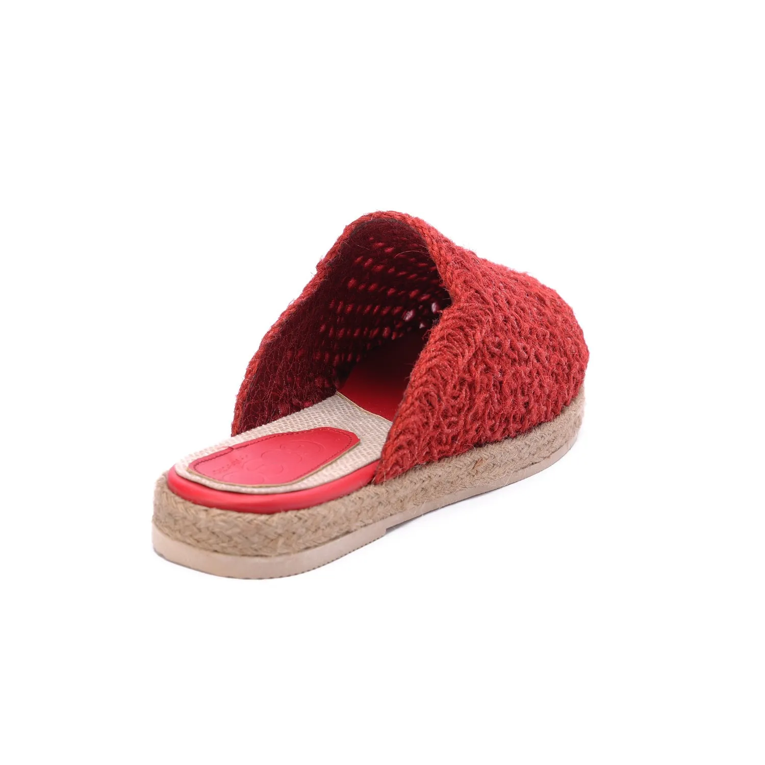 Flat Sole Slip-On Clogs-Red