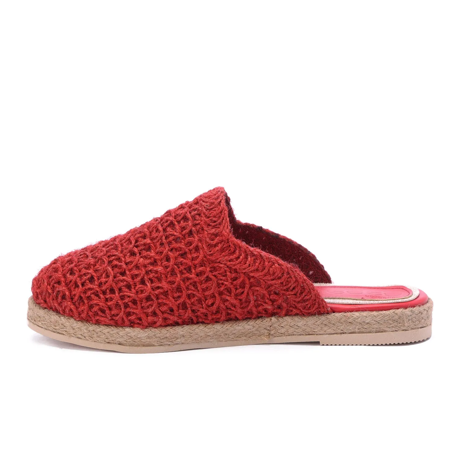 Flat Sole Slip-On Clogs-Red