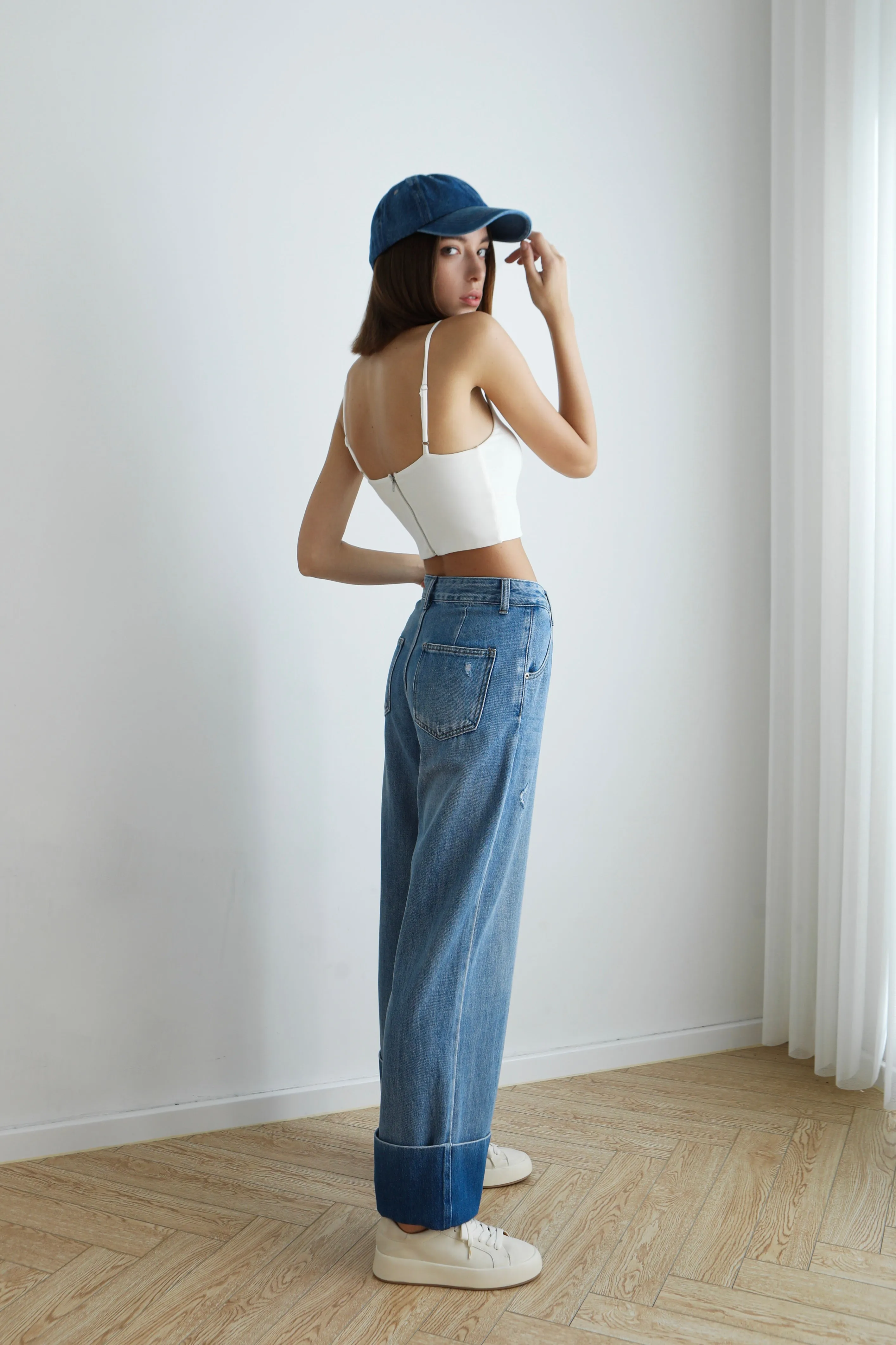 Flipped Wide Leg Jeans