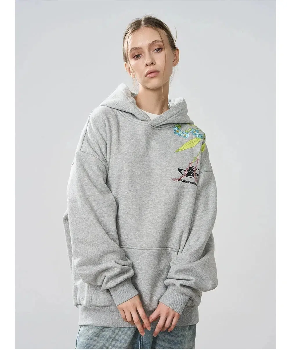 Floral Graphic Back Hoodies