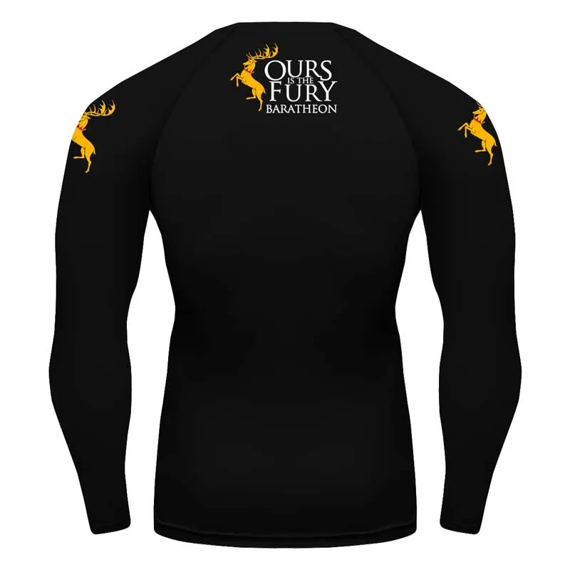 Game of Thrones House Baratheon Compression Training Rash Guard for MMA BJJ Wrestling
