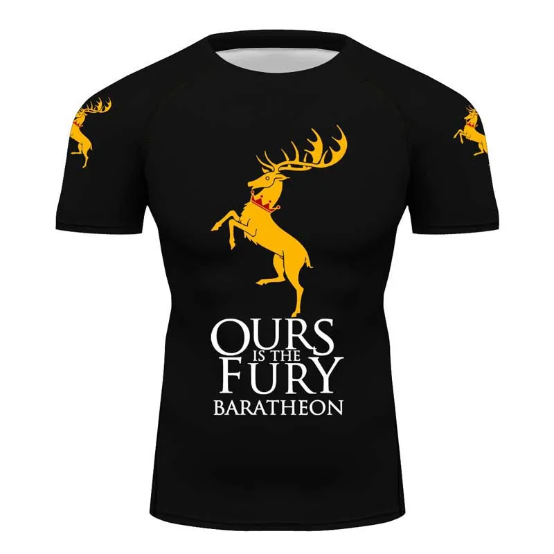Game of Thrones House Baratheon Compression Training Rash Guard for MMA BJJ Wrestling