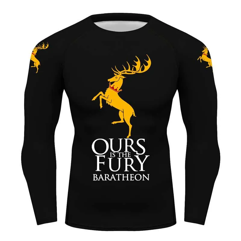Game of Thrones House Baratheon Compression Training Rash Guard for MMA BJJ Wrestling