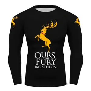 Game of Thrones House Baratheon Compression Training Rash Guard for MMA BJJ Wrestling