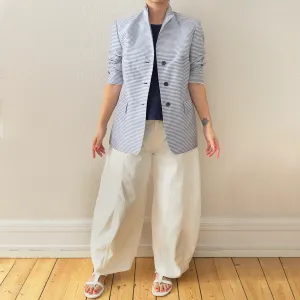 Gingham Checked Silk Blazer - size EU42