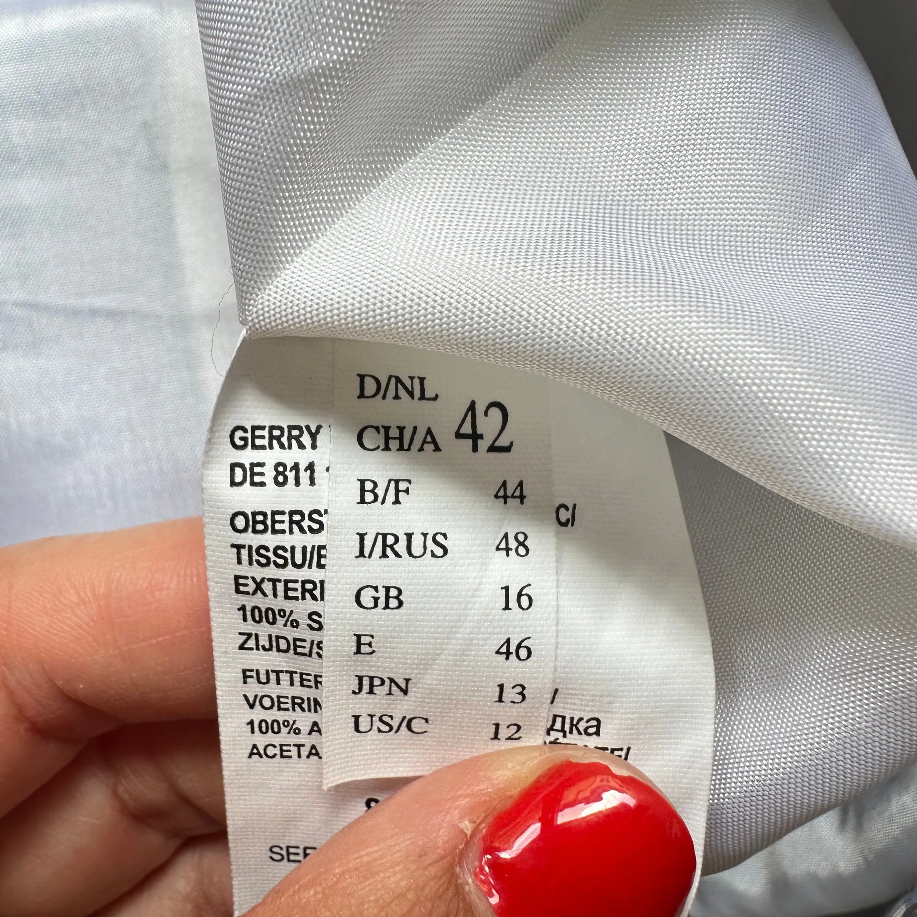 Gingham Checked Silk Blazer - size EU42