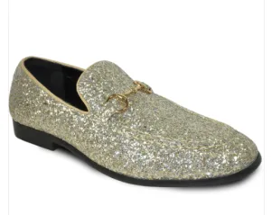 Gold Buckle Glitter Shoe