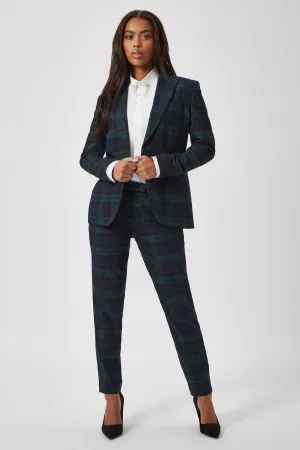 Grace Skinny Fit Green Tartan Suit