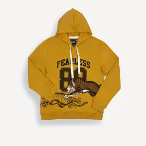 Graphic Wraparound Hoodie - Tawny Olive / Fearless