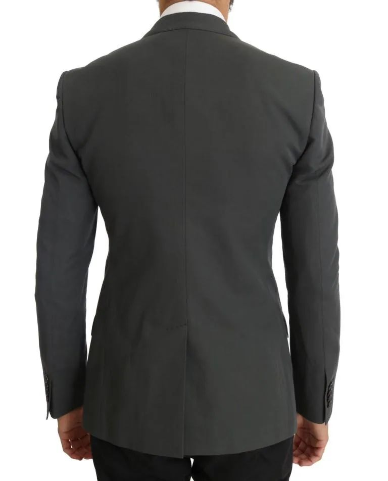Gray Cotton Linen Royal Bee Blazer
