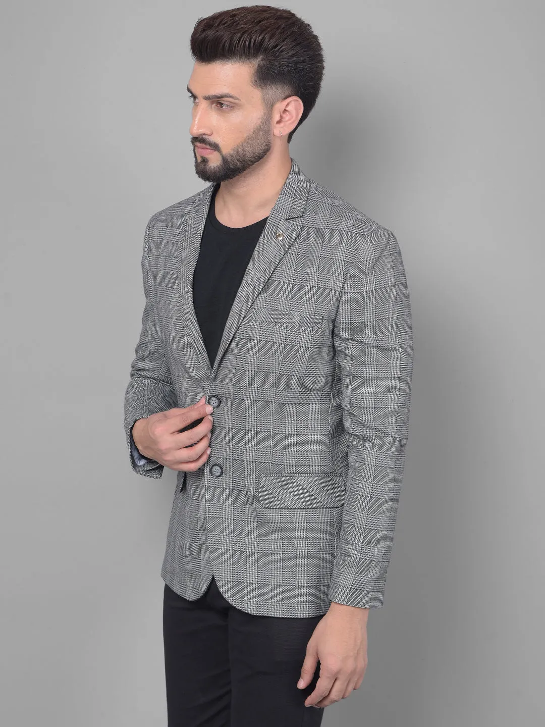 Grey Checked Blazer