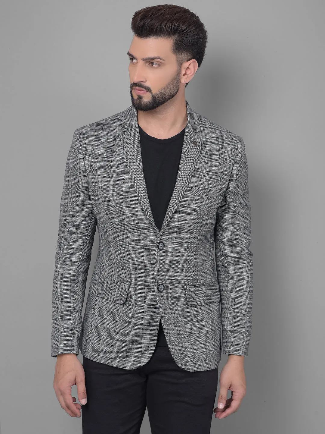 Grey Checked Blazer