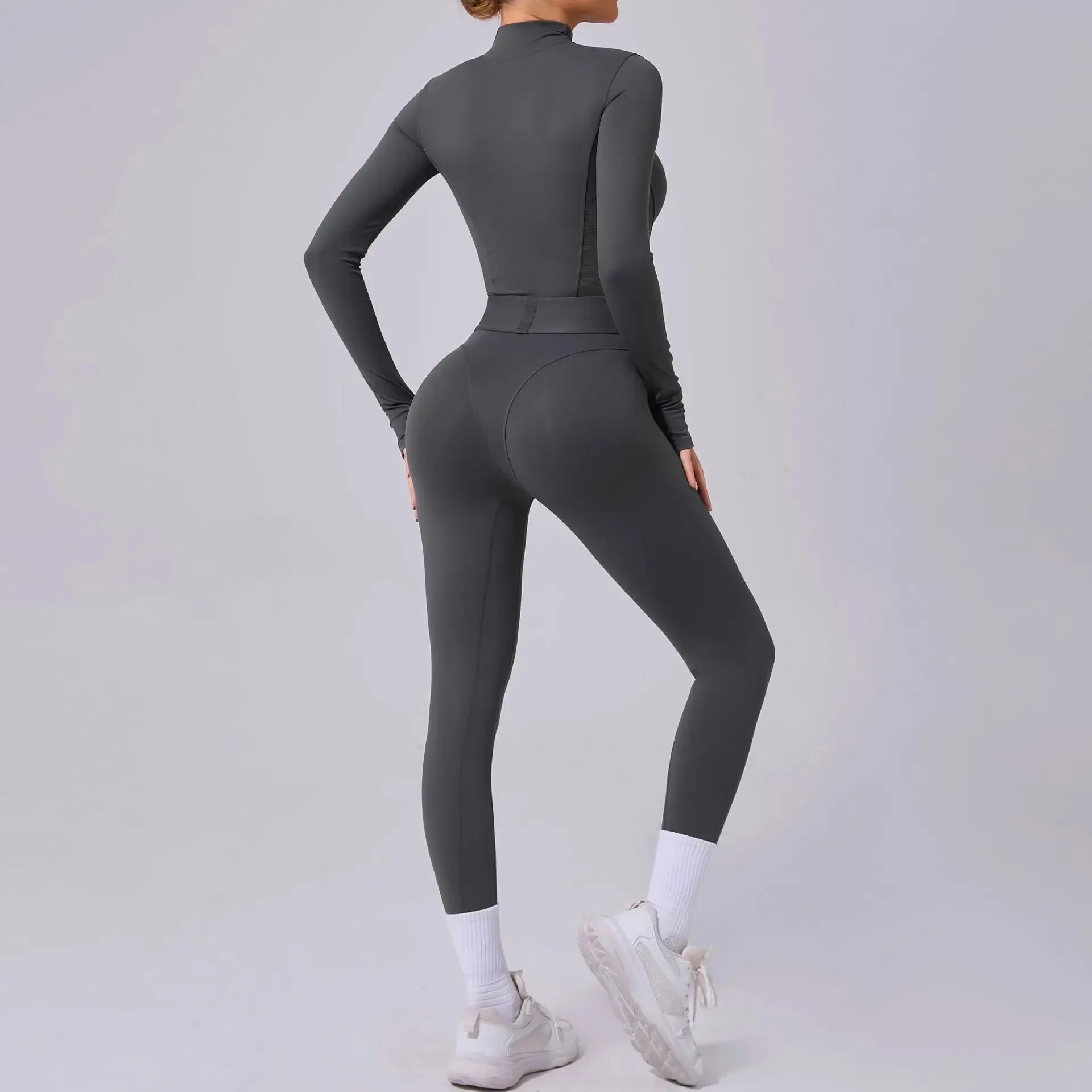Half Zip Yoga Jumpsuit