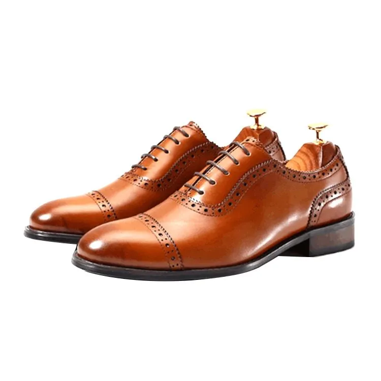 Handmade Cow Leather Brogue Shoes for Men