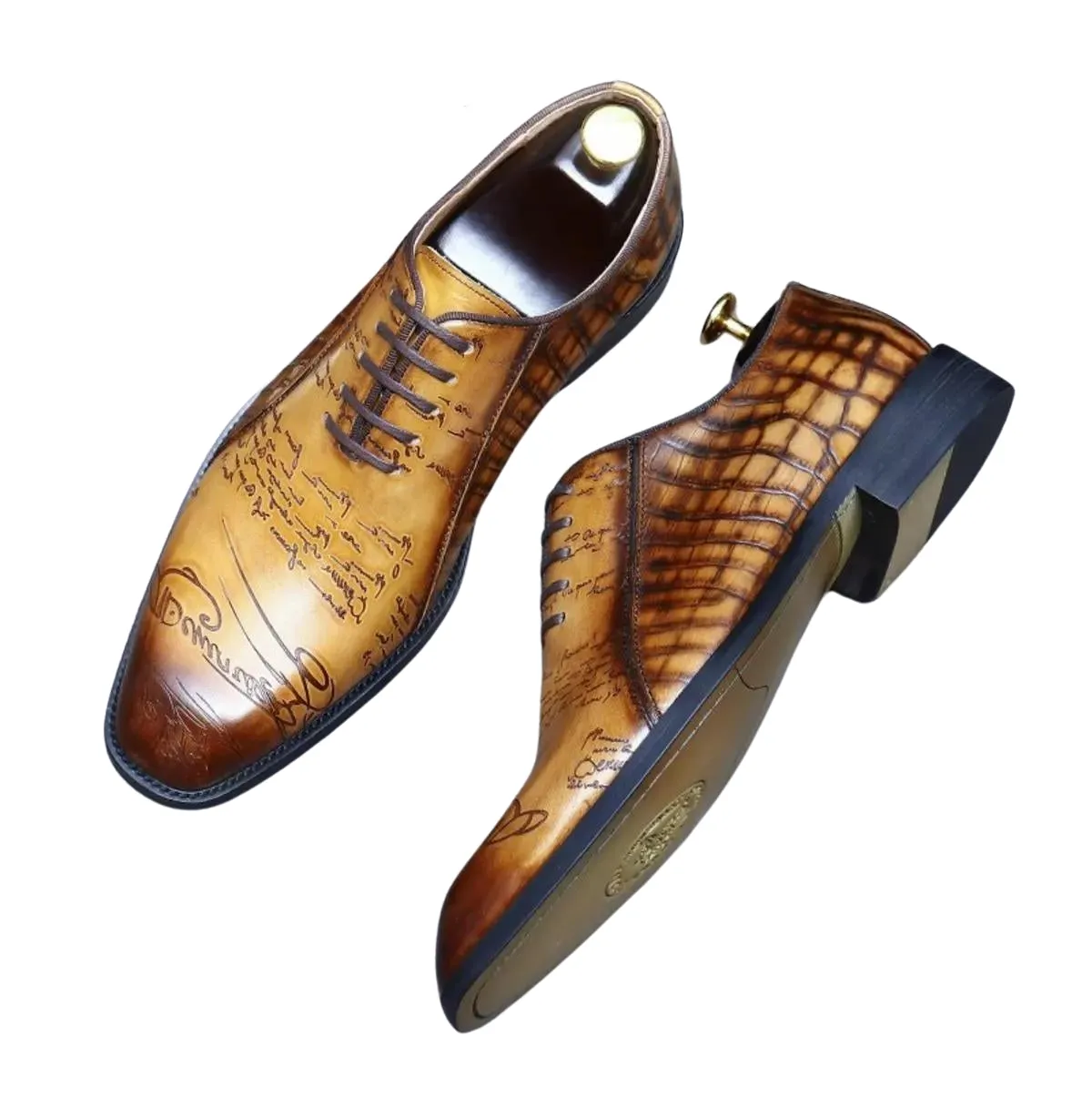 Handmade Leather Vintage Brogue Dress Shoes