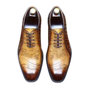 Handmade Leather Vintage Brogue Dress Shoes
