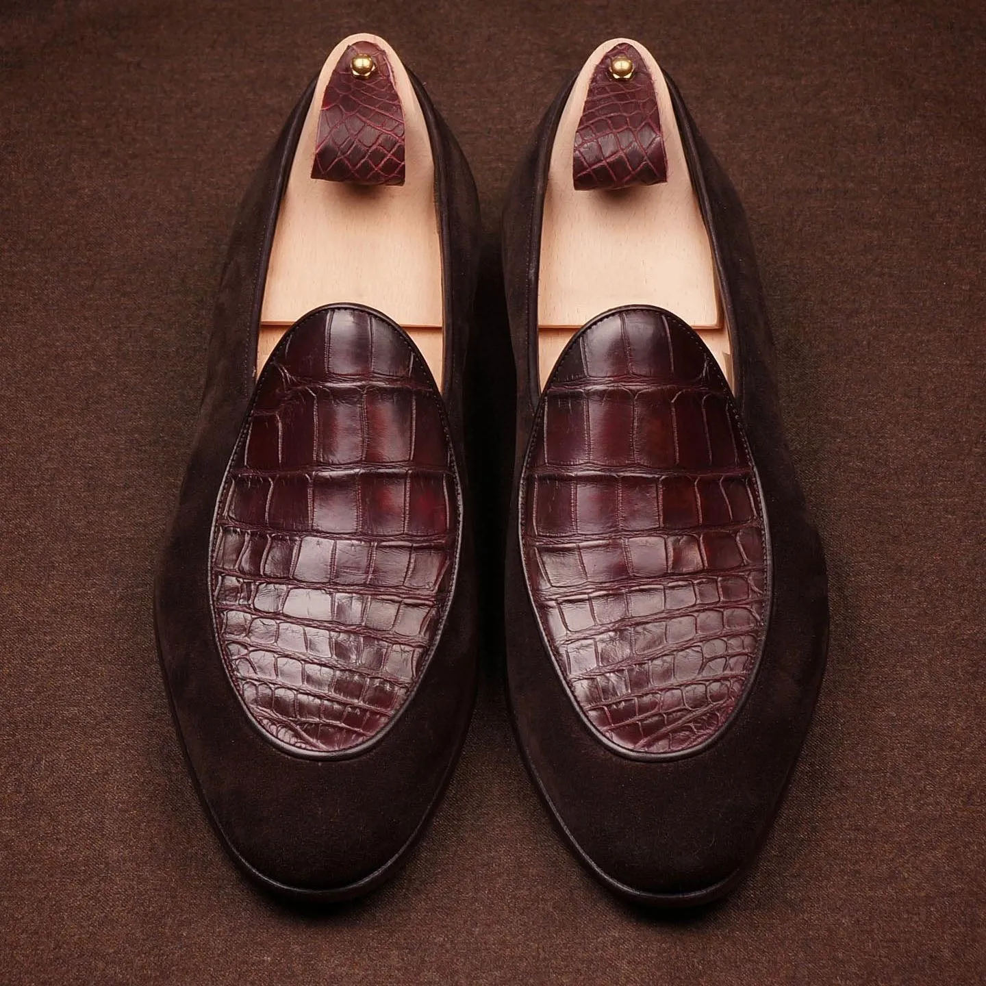 Handmade Two Tone Leather Dress Shoes for Men
