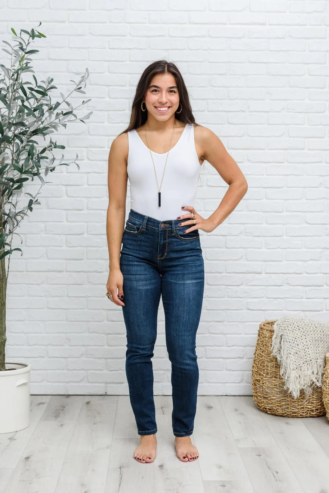 Hazel Blues® | Reba Hi-Rise Clean Relaxed Fit Jeans