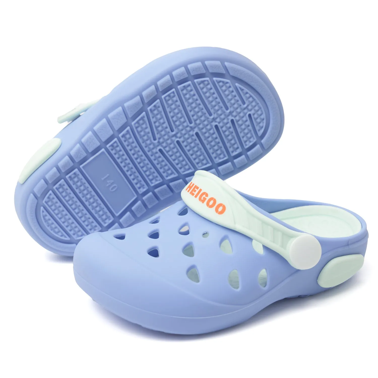 HEIGOO Kids Silicone Clogs – Non-Slip, Safe, Soft & Comfy – Blue
