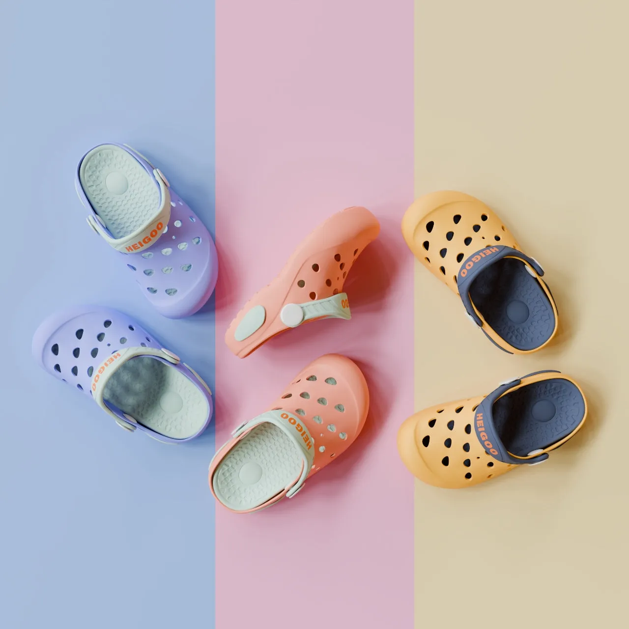 HEIGOO Kids Silicone Clogs – Non-Slip, Safe, Soft & Comfy – Blue