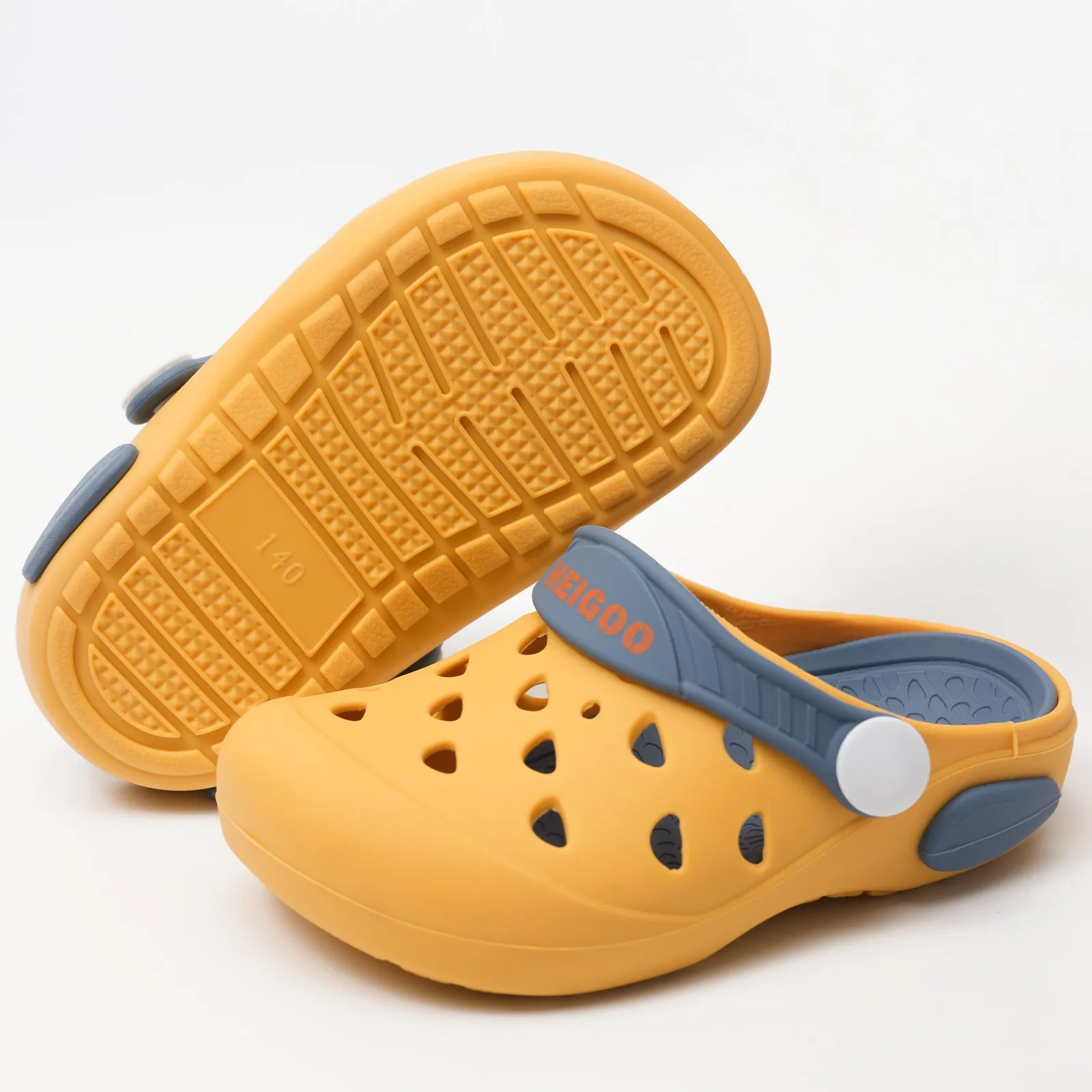 HEIGOO Kids Silicone Clogs – Non-Slip, Safe, Soft & Comfy – Yellow