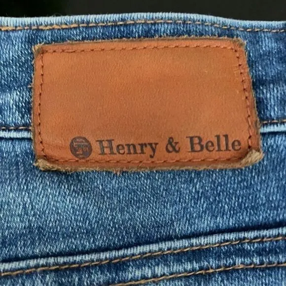 Henry &amp; Belle Cropped Skinny Distressed Jeans 25