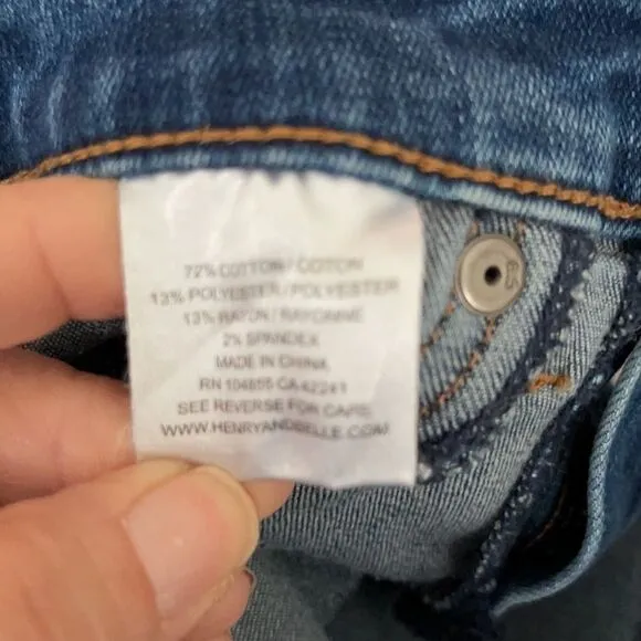 Henry &amp; Belle Cropped Skinny Distressed Jeans 25