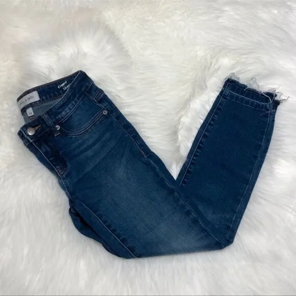 Henry &amp; Belle Cropped Skinny Distressed Jeans 25
