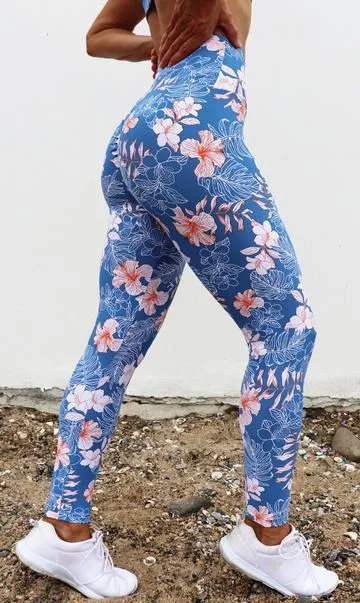 Hibiscus Kiss Scrunch Bum Leggings