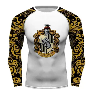 Hufflepuff Harry Potter Long sleeve MMA BJJ Fitness Yoga Running Cycling Use Tee