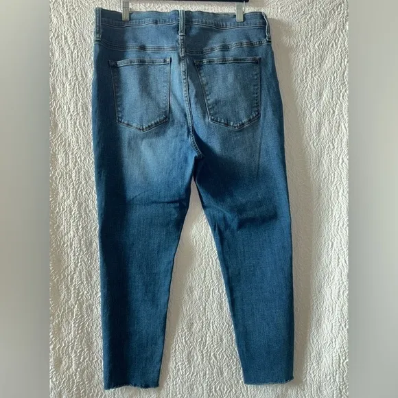 J. Crew High Rise Raw Hem Distressed‎ Skinny Jeans