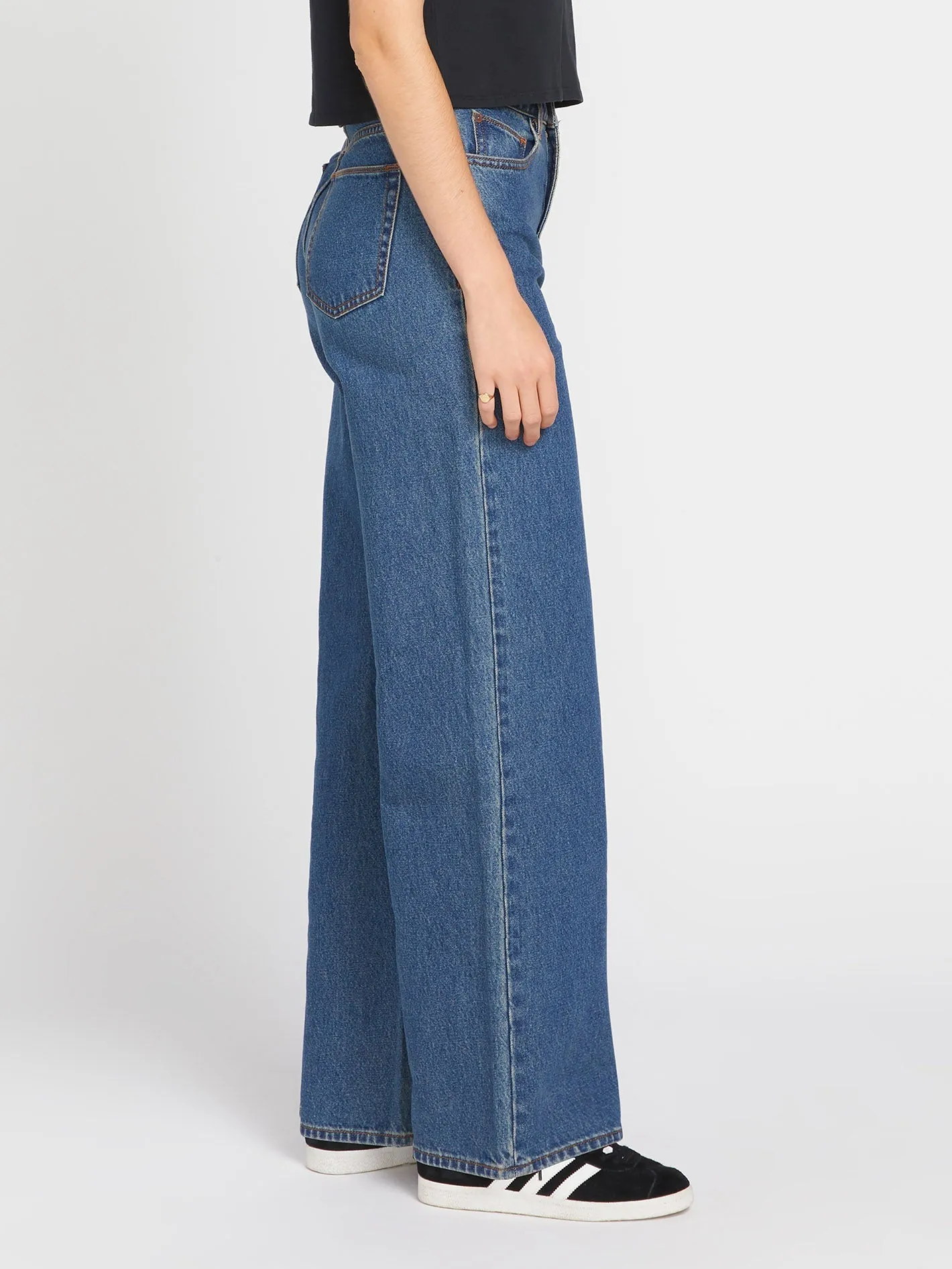 Jean Stoned Boyfriend High Rise - INDIGO RIDGE WASH