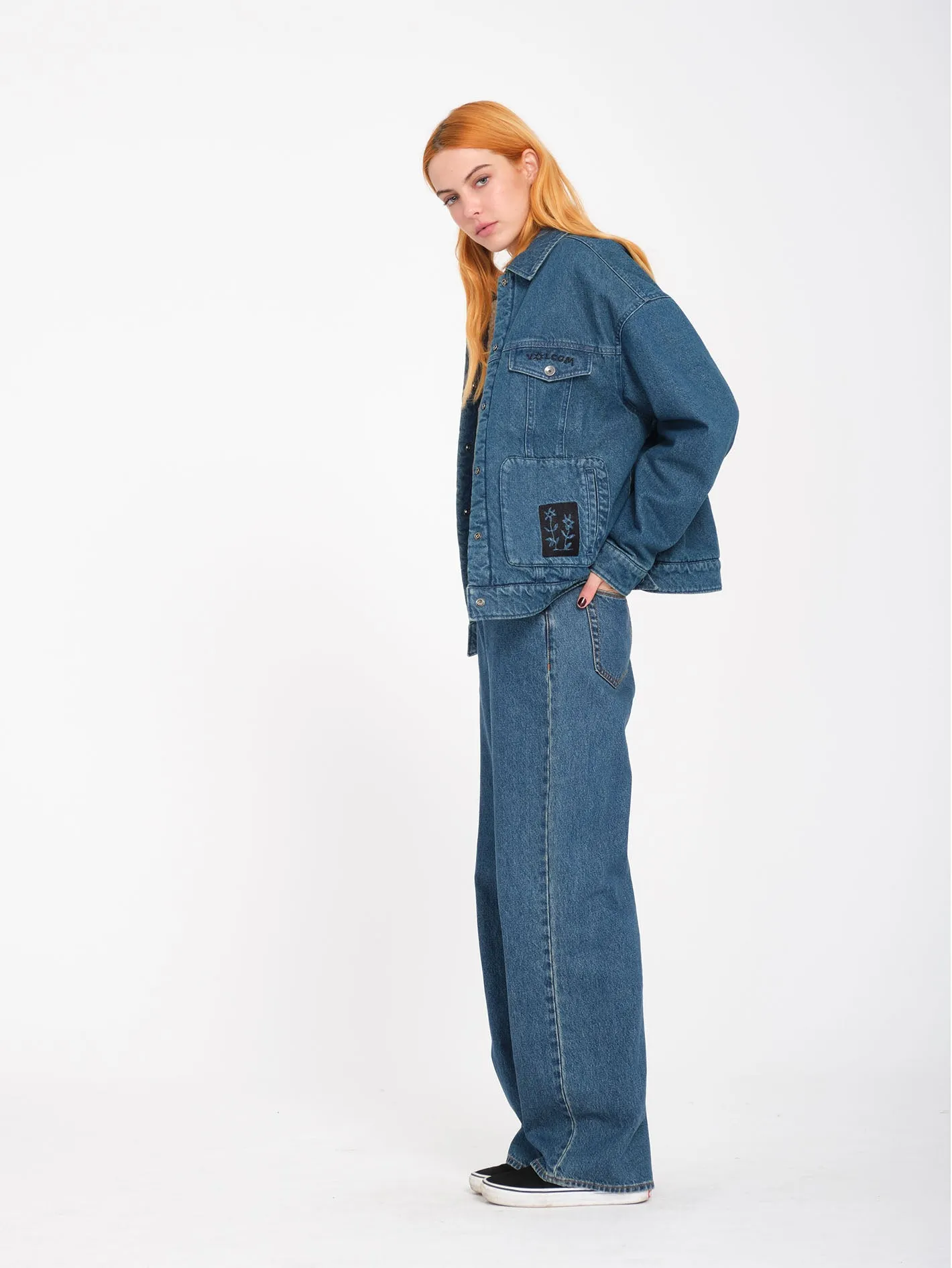 Jean Stoned Boyfriend High Rise - INDIGO RIDGE WASH