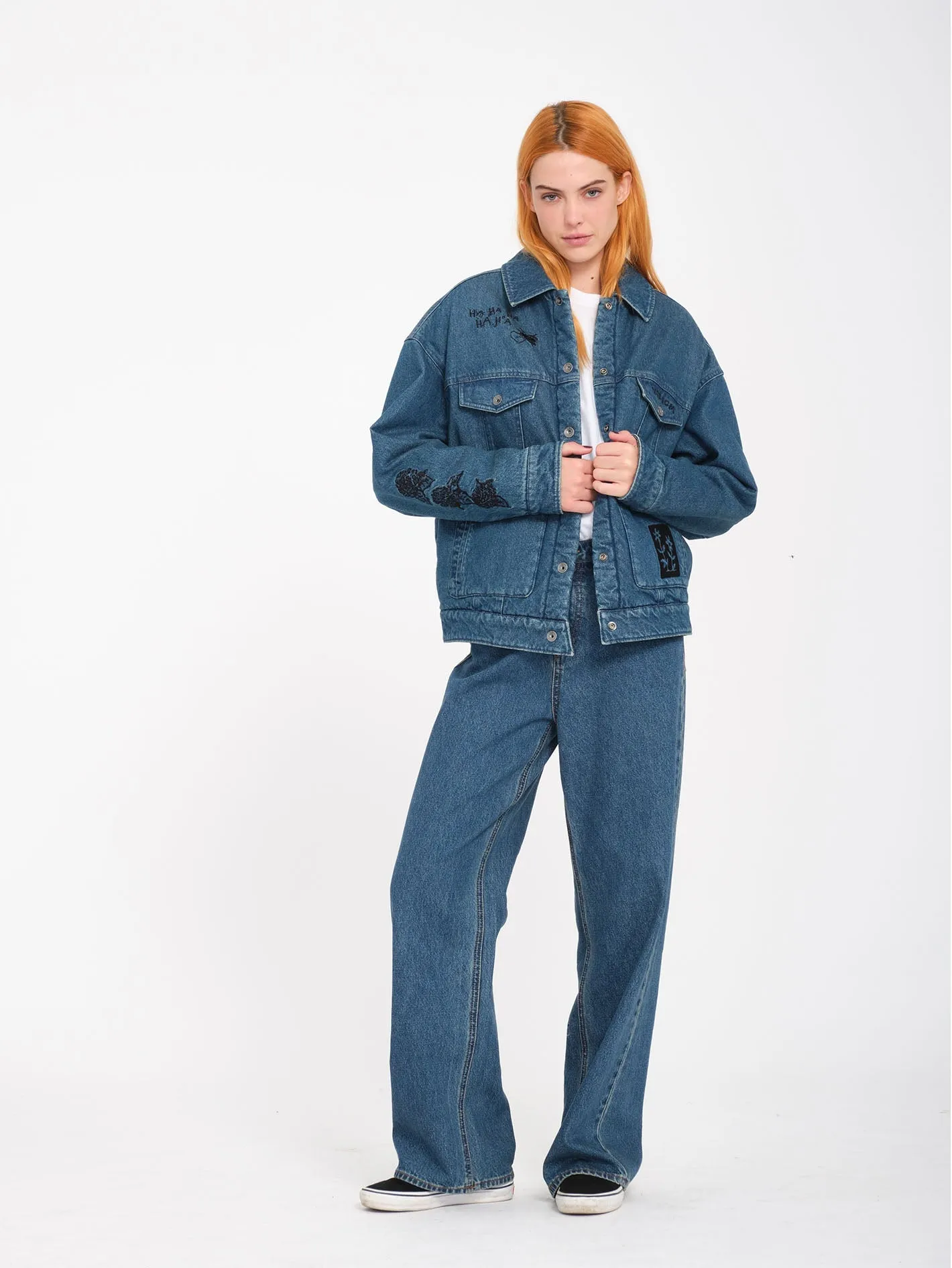 Jean Stoned Boyfriend High Rise - INDIGO RIDGE WASH