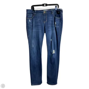 Jeans Boyfriend By Cabi In Blue Denim, Size: 10