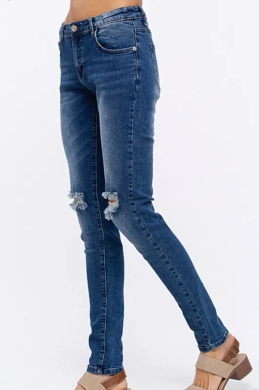 JOSIE DISTRESSED SKINNY PANTS