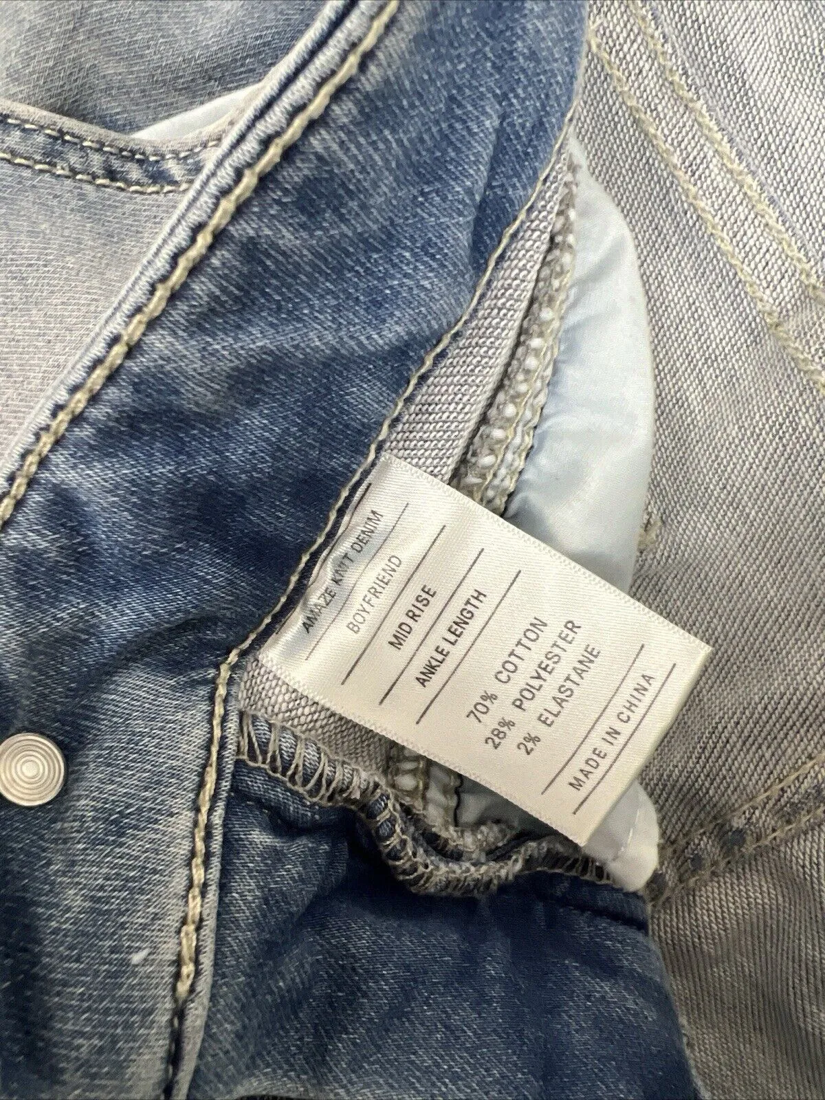 Just Jeans Womens Blue Jeans Boyfriend Mid Rise Ankle Length Size 9