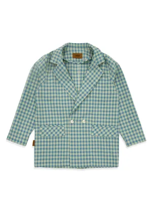 Kids checked blazer - Green/Blue