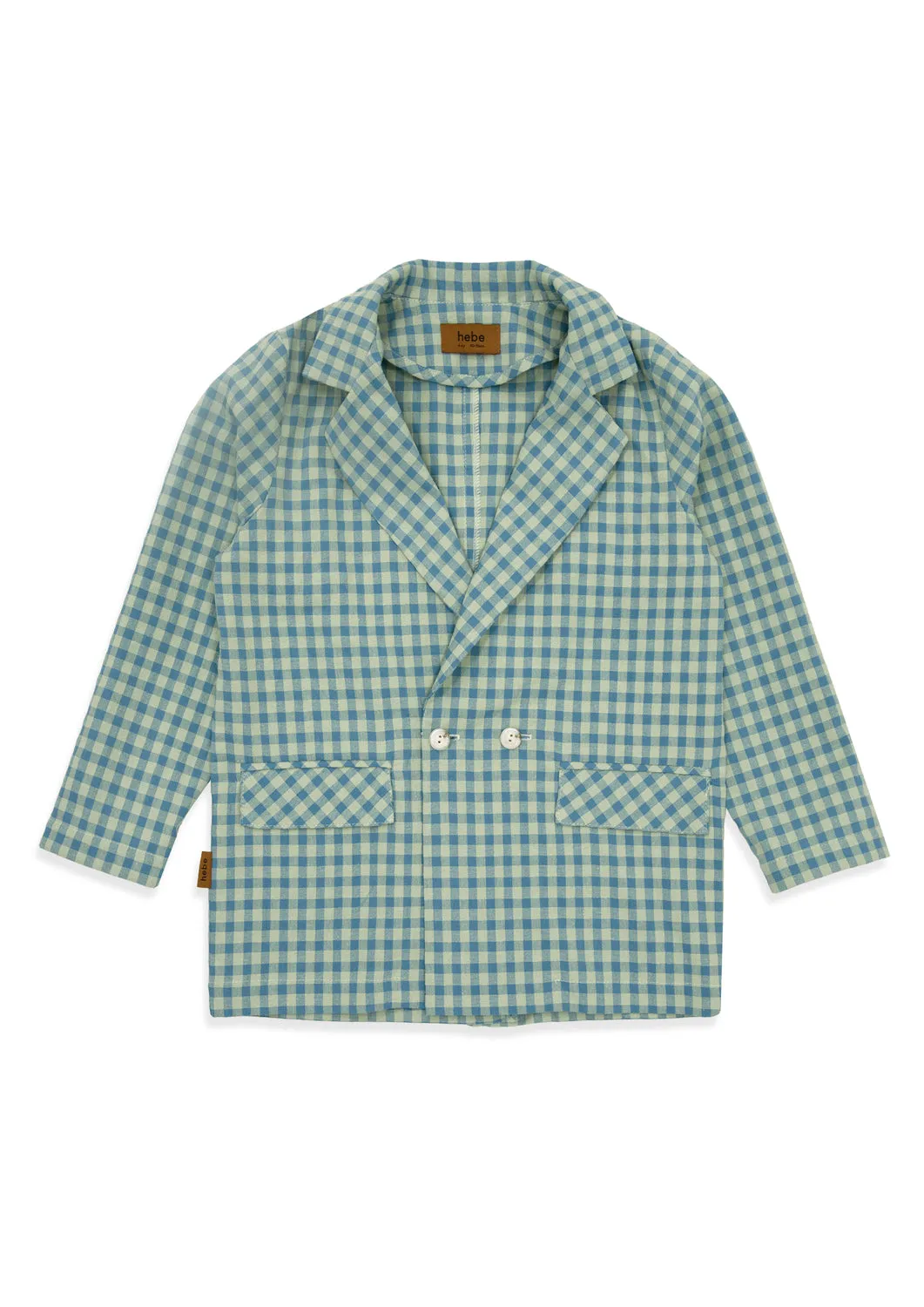 Kids checked blazer - Green/Blue