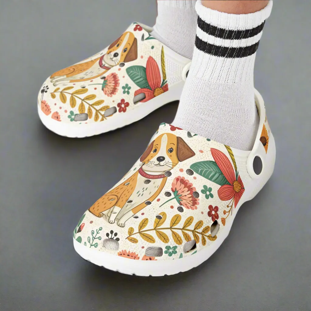 Kids' Floral Dog Clogs | Fun EVA Foam Footwear for Summer Adventures