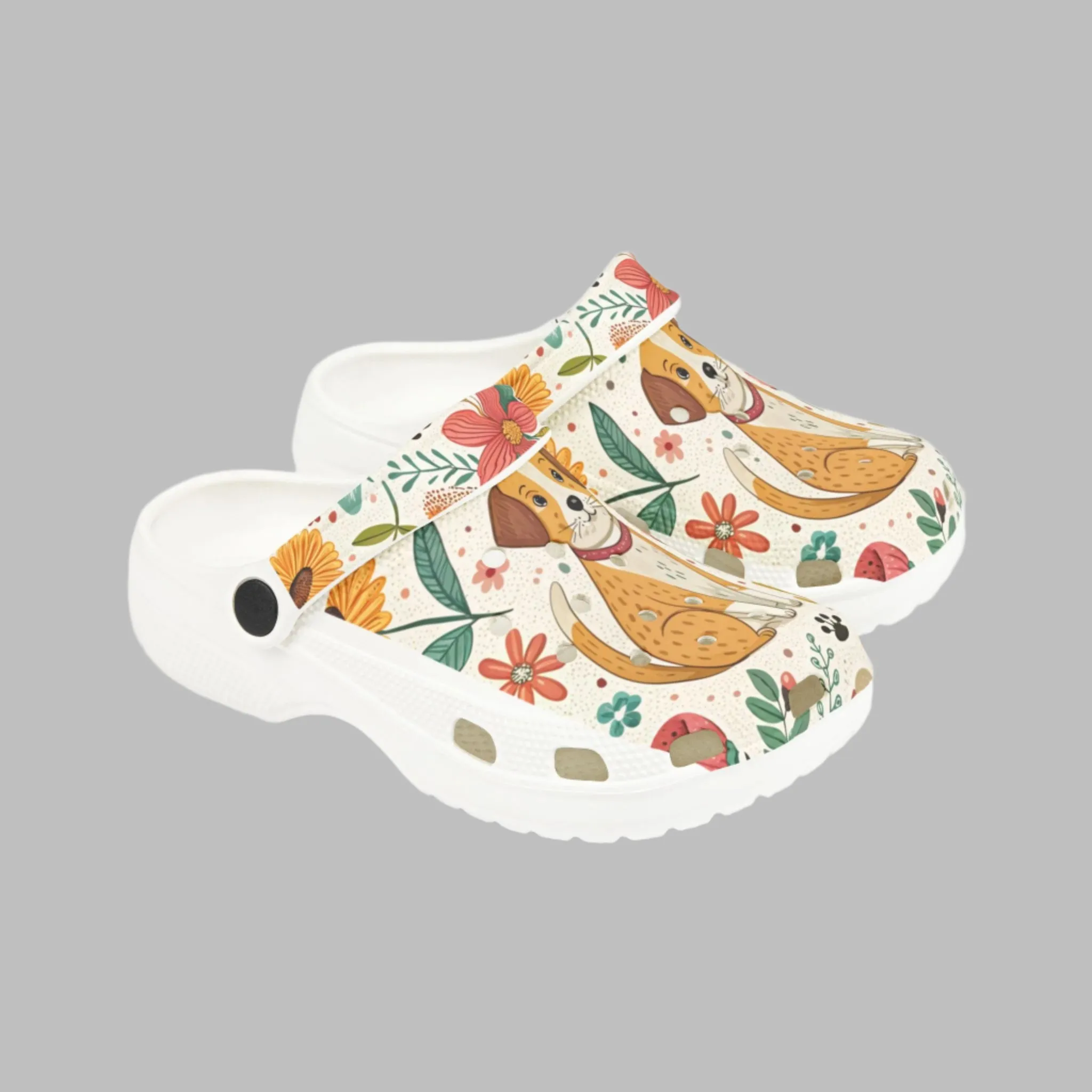 Kids' Floral Dog Clogs | Fun EVA Foam Footwear for Summer Adventures