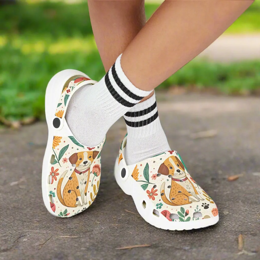 Kids' Floral Dog Clogs | Fun EVA Foam Footwear for Summer Adventures